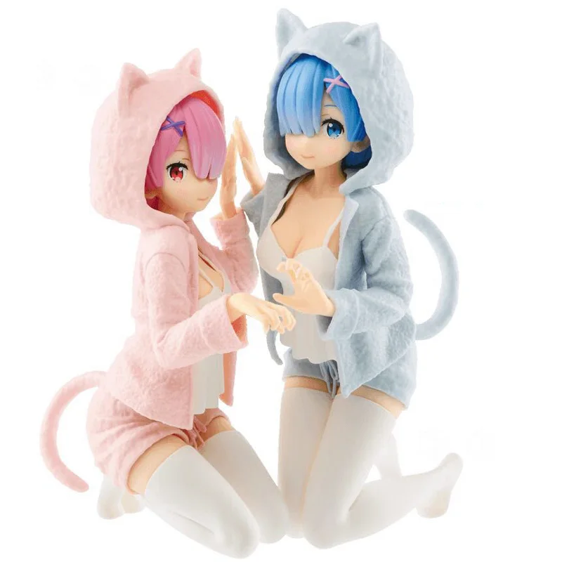 Фигурки японского аниме Re Zero фигурки Re:Life In A в другом мире от Rem ram экшн из ПВХ