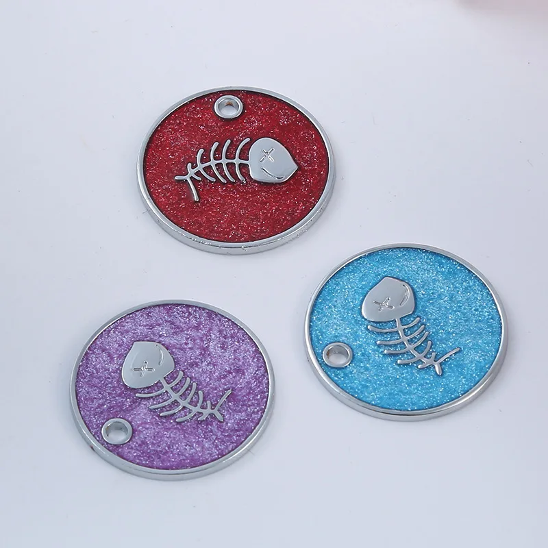 1 шт. Персонализированная идентификационная бирка для собак металлическая