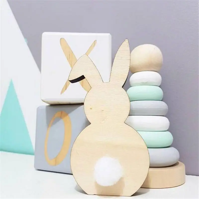 Весенний Пасхальный домашний декор DIY кролик украшение Праздничная фанера и