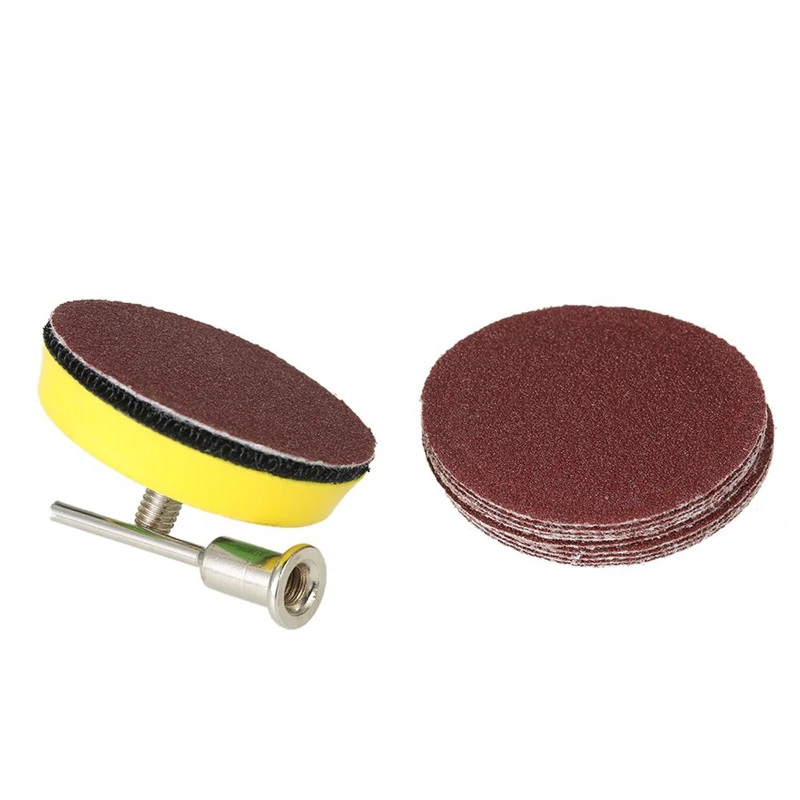 60pcs 100/240/600/800/1000/2000 Grits Sanding Disc Set 2inch 50mm+ Loop Pad with 3mm Shank For Polishing Cleaning Tools|Полировальные