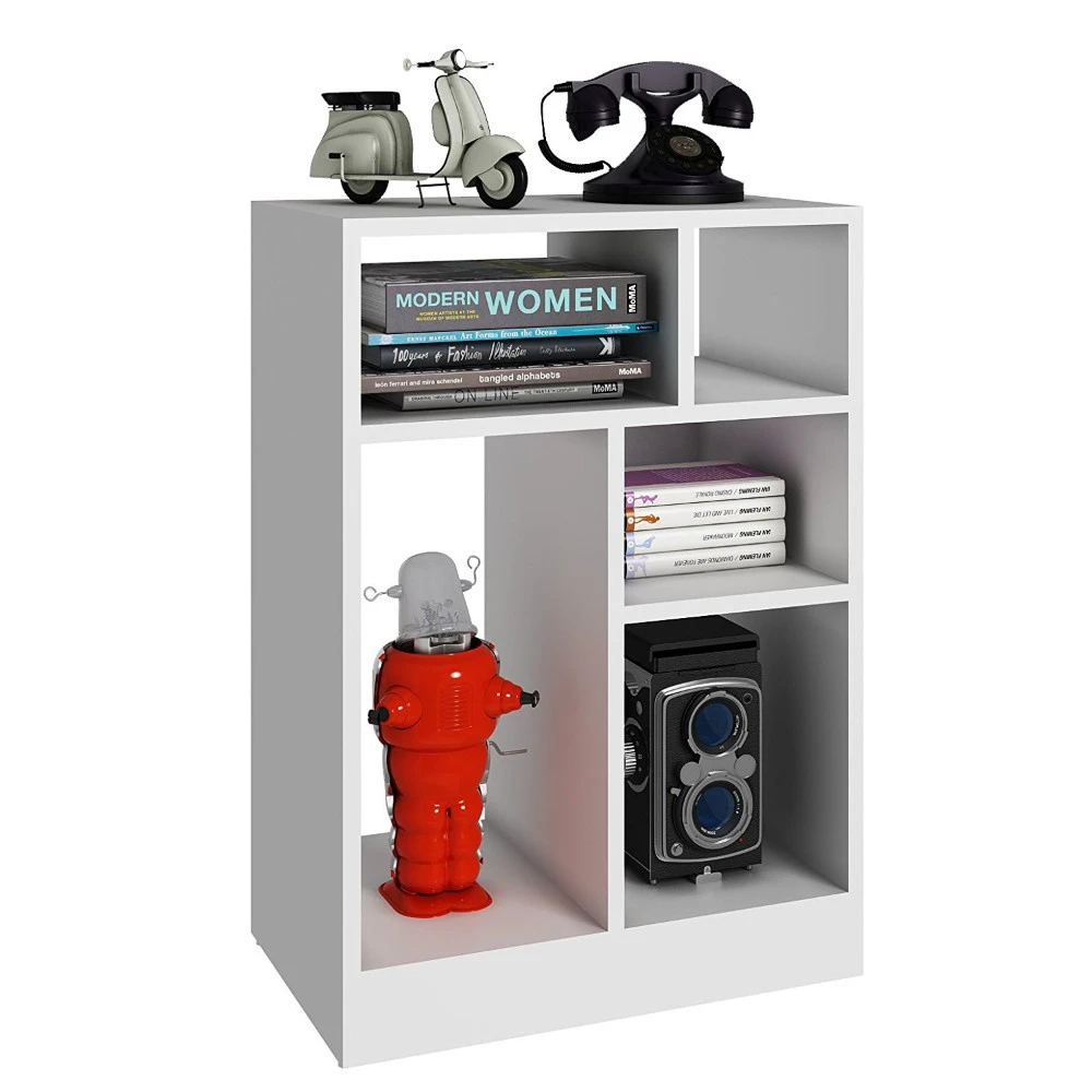 Durable Valenca Bookcase 1.0 with 5- Shelves in White | Мебель