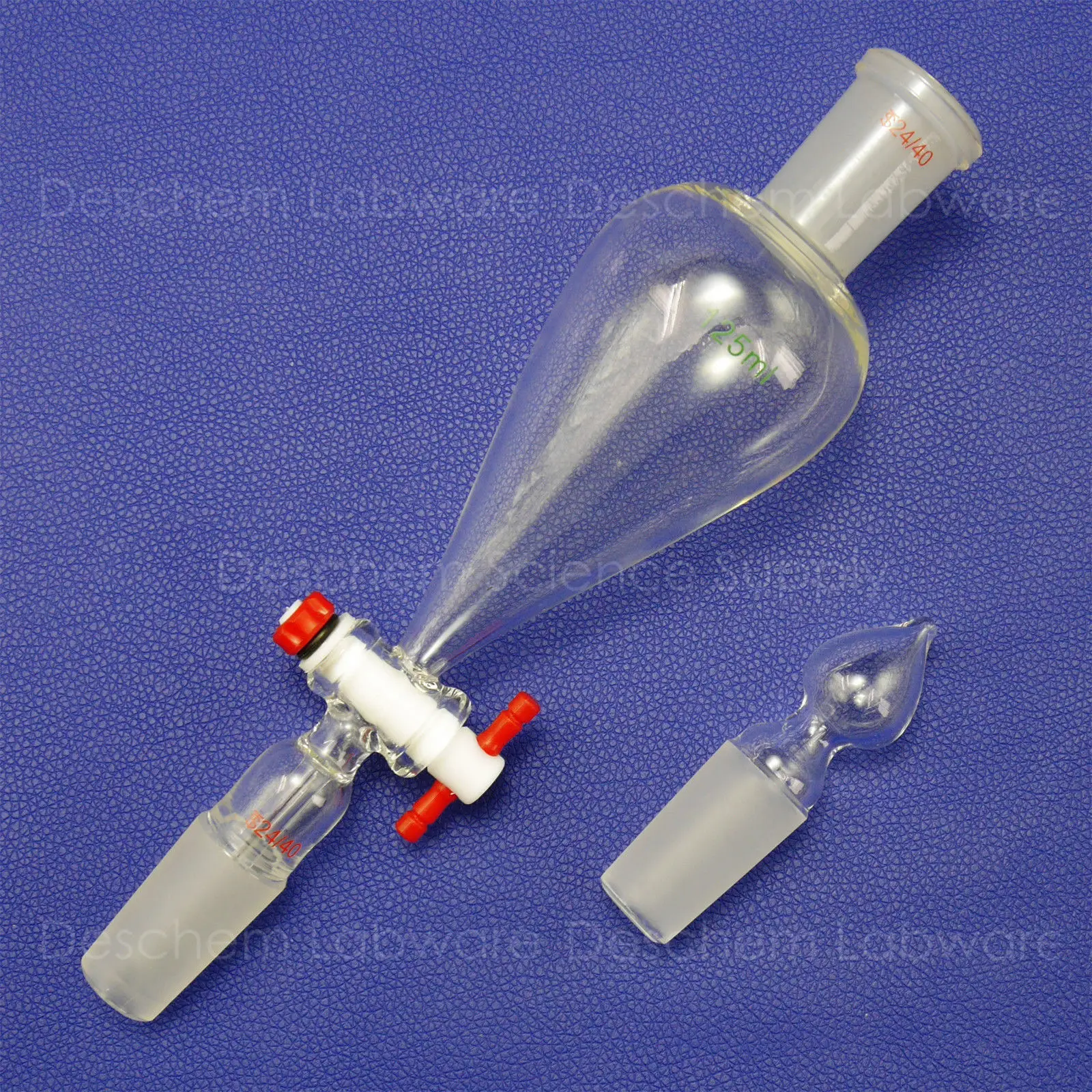125ml 24/40 Lab Pyriform Separatory Funnel PTFE Stopcock Ground Joints | Канцтовары для офиса и дома