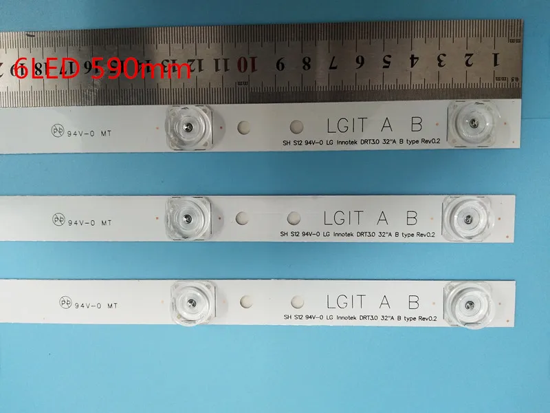 Новый оригинальный комплект 3 шт. 6LED 590 мм Светодиодная подсветка для LG 32LB580 32LB562V
