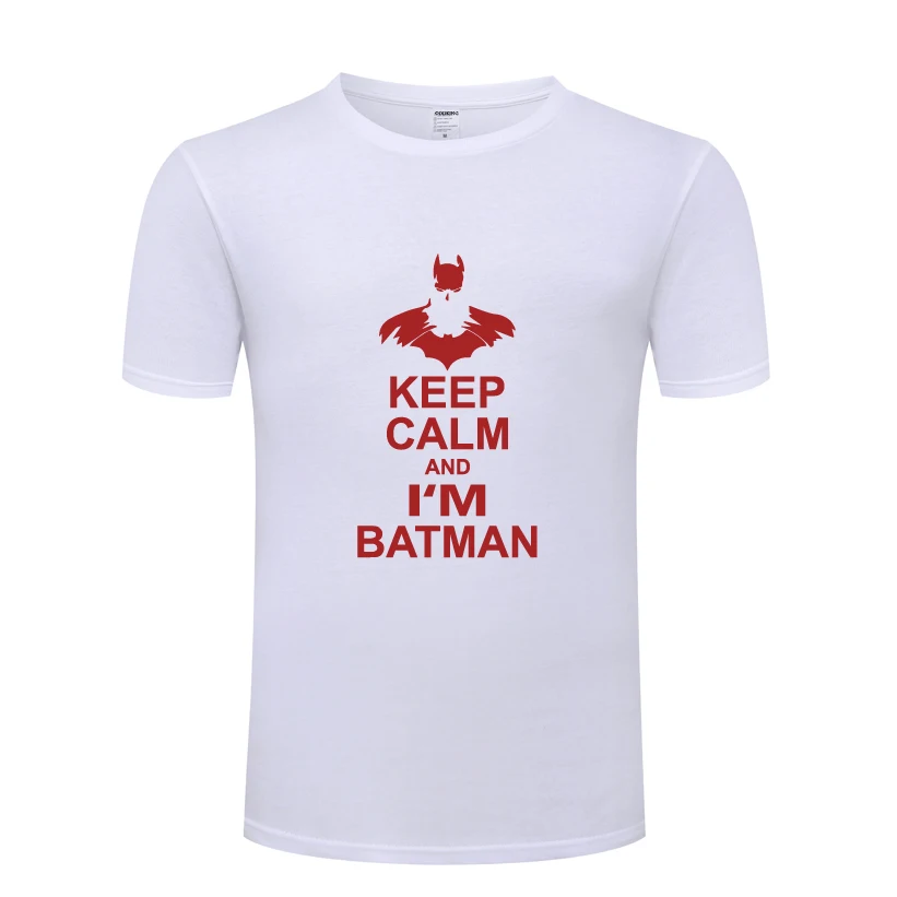 Keep Calm and I Am Batman Movie Мужская футболка мужская Новинка 2018 короткий рукав круглый