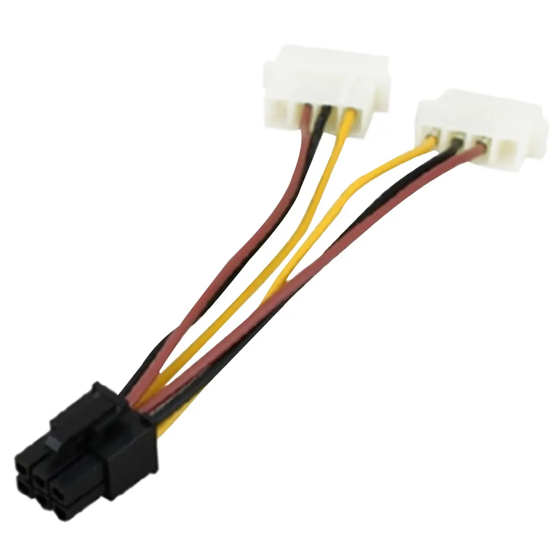 Новый кабель питания для видеокарты двойной 4 контактный до 6PIN 6P к 4P Кабель