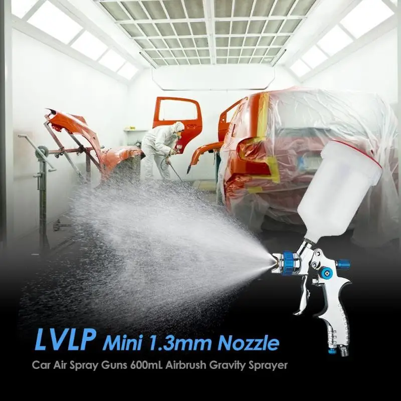 Alloet LVLP мини 1 3 мм сопло пневматическое распылительное оружие 600 мл Аэрограф