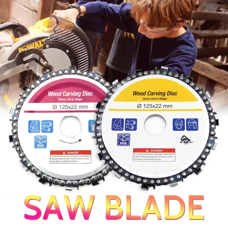 

5-inch 14-tooth Chain Plate Woodworking Chain Saw Disk Cutting Piece Woodwork Slotted Saw Blade