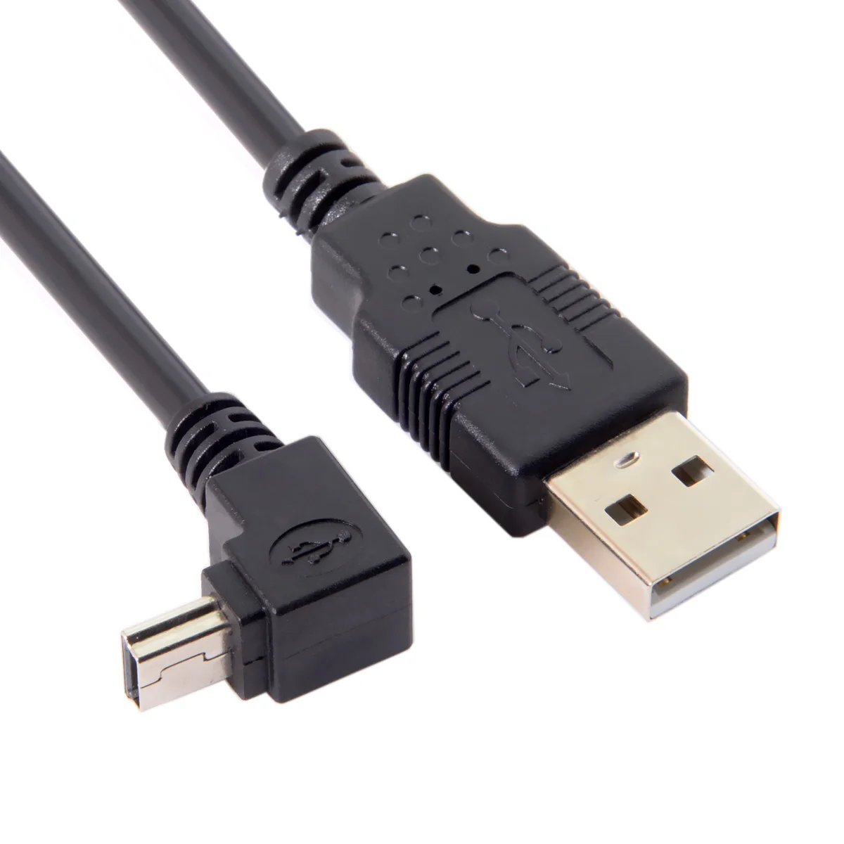 Zihan USB 2 0 A Тип папа до 90 градусов вверх Угловой Mini B 5pin кабель 50 см|Кабели передачи