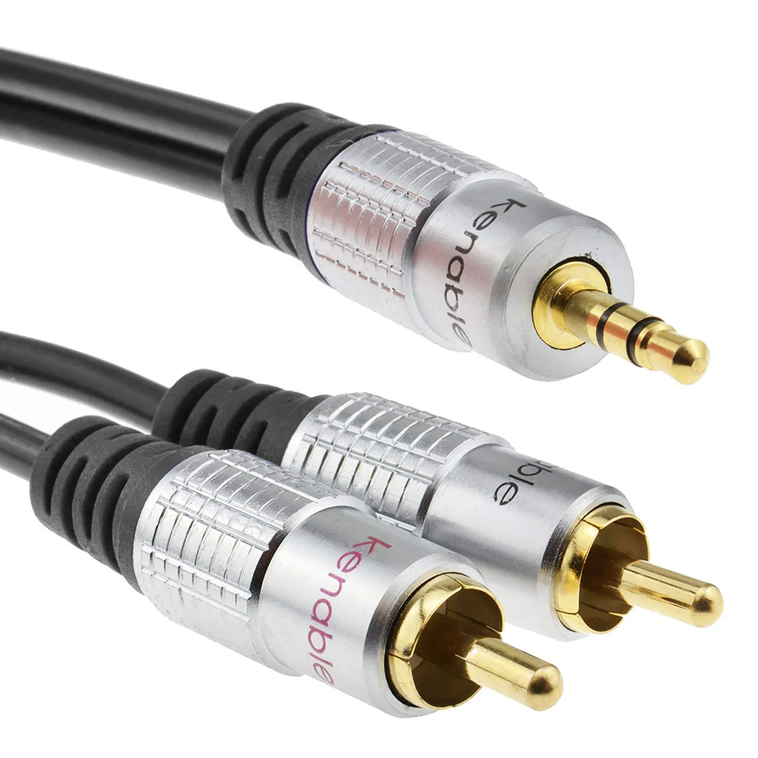Чистый HQ OFC 3 5 мм Стерео Джек 2 RCA Phono вилки кабель золото м (16 футов)|Кабели USB| |
