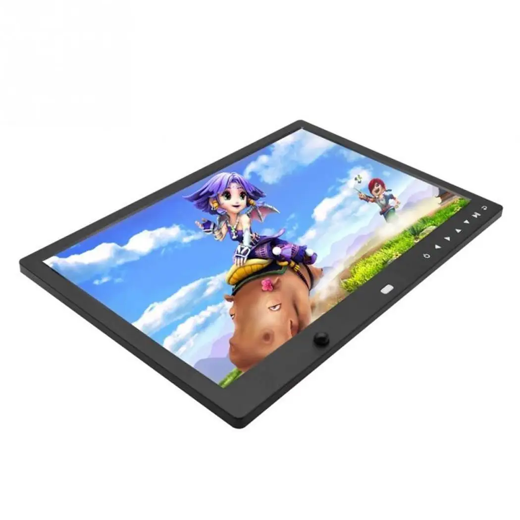 Ультра тонкий цифровая фоторамка Широкоэкранный светодиодный AC 100 240 V 50/60Hz HD TXT