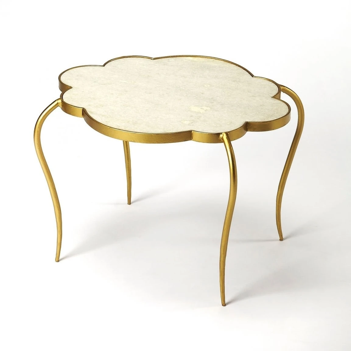 Дворецкий Adria Белый Мраморный торцевой стол|Приставной столик| |