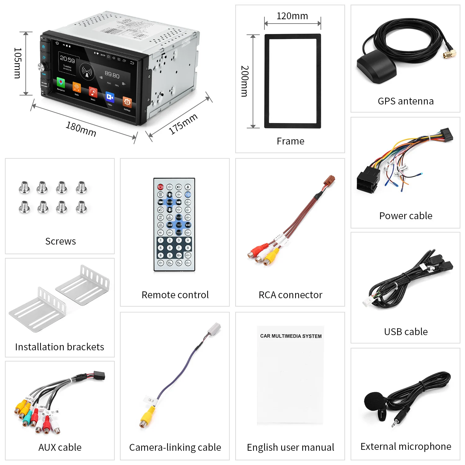 ZEEPIN автомобильный Головной блок GPS навигация Wifi Bluetooth USB FM радио аудио камера DVD
