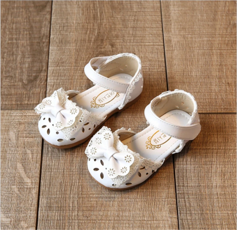 3-8 Years Princess Baby Girl Shoes Hook Lace Flowers Children Dance Fashion Leather Party Infant SHoes |