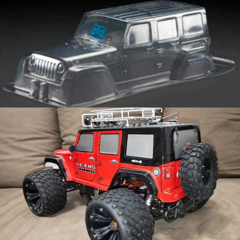 Для Радиоуправляемая модель axial 1/10 Jeep Wrangler прозрачный корпус ПВХ основа колеса 313