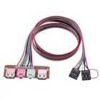 Шнур, кабель для наушников для ПК с USB-портом и микрофоном, чехол для шасси компьютера, передняя панель с 2 USB-портами, Аудиоразъемы для наушников