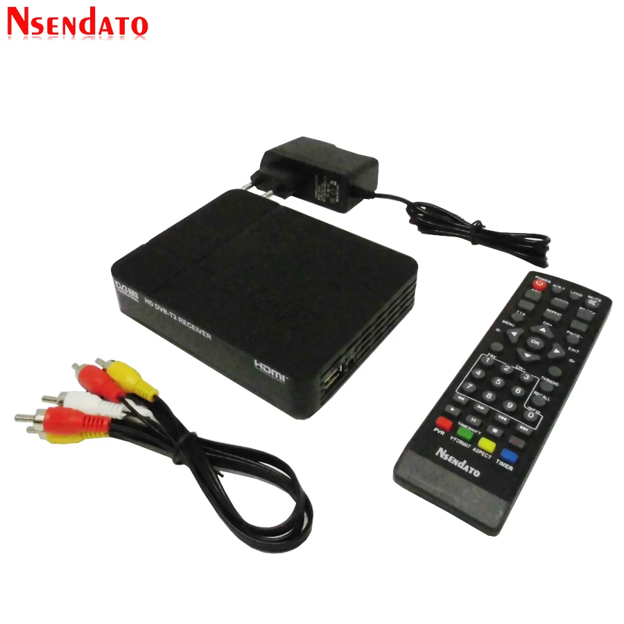 Цифровой эфирный DVB T2 DVBT2 H.264 HD телеприемник + кабель адаптер для
