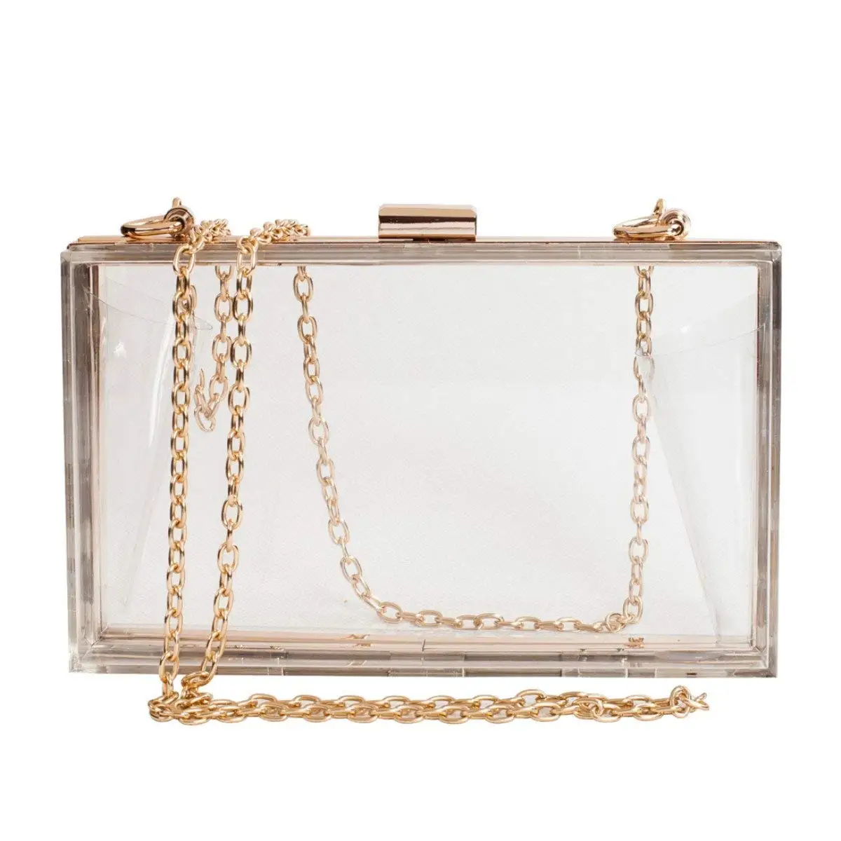 

Women Cute Clear Acrylic Box Clutch Crossbody Purse Evening Bag