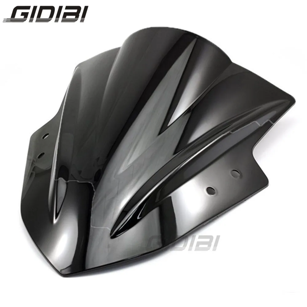 Черный двойной пузырьковый лобовое стекло для Kawasaki Ninja 300 EX300 2013 2014 2015 ветровой
