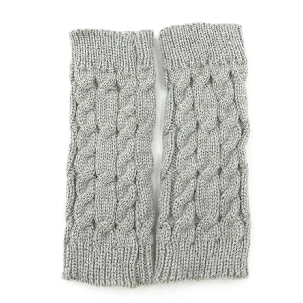 Женские повседневные однотонные теплые короткие перчатки на половину пальца