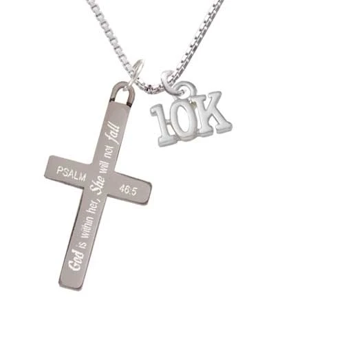10 K она не будет падать крест ожерелье|Подвески| |
