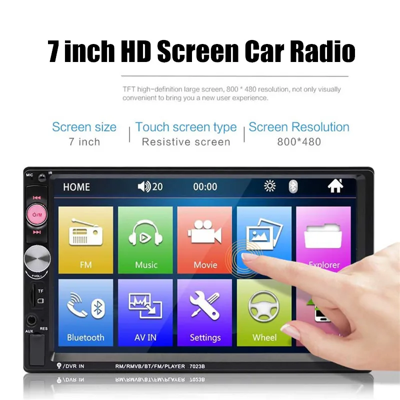 Автомагнитола 2 din мультимедийный плеер с 7 &quotсенсорным экраном Bluetooth USB TF FM