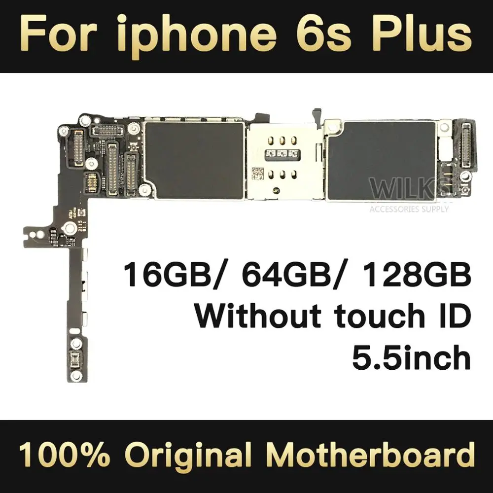 Для iphone 6s Plus материнская плата без Touch ID оригинальная разблокированная для plus