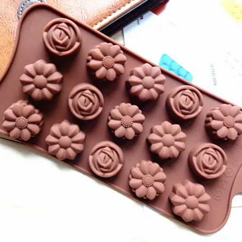 Нам силиконовые цветок DIY украшения торта Плесень Конфеты Cookies шоколад для
