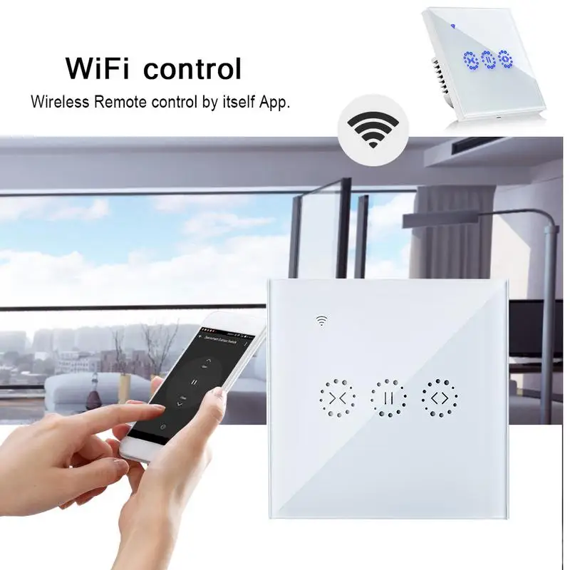 WiFi смарт штора переключатель стеклянная панель беспроводное приложение