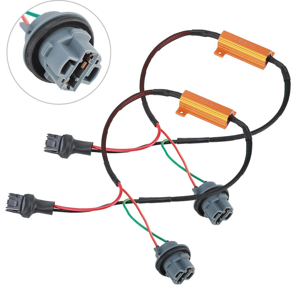 7440 T20 50W8RJ Hyper Flash Fix без ошибок адаптеры проводки светодиодный одного указателя