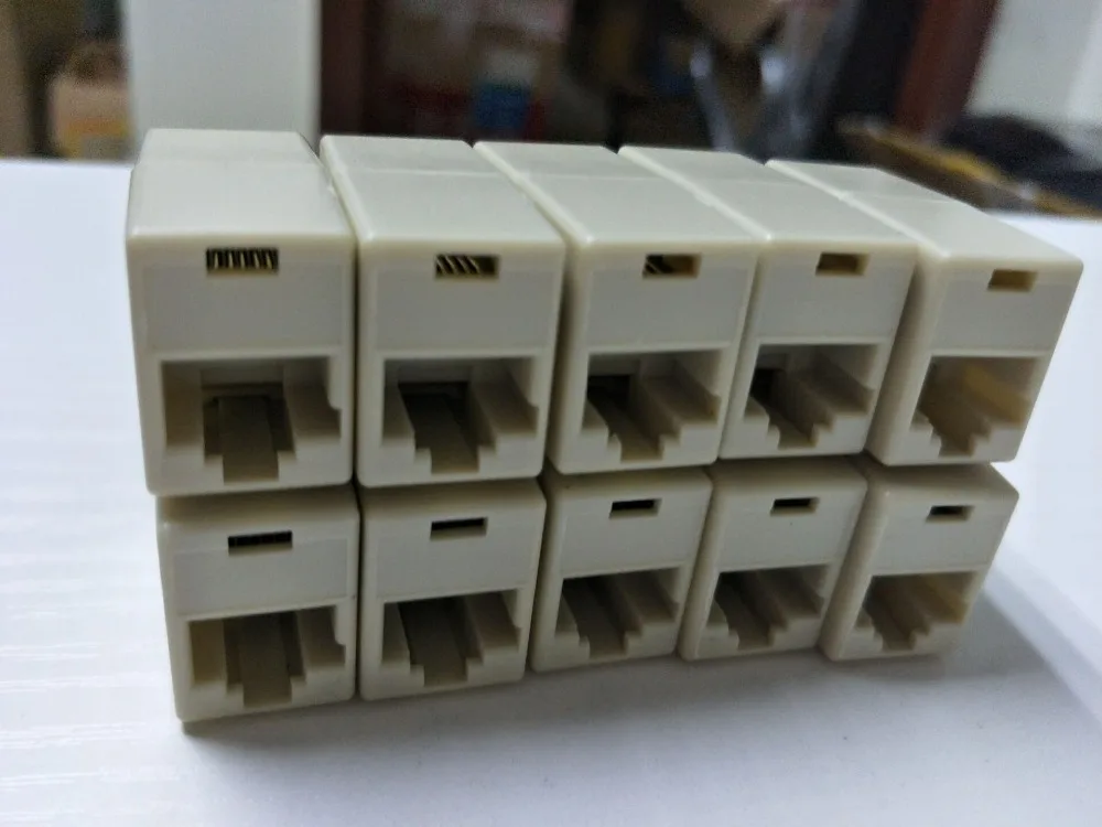 Günstig RJ45 Koppler Ethernet Dual Gerade Kopf Lan Kabel Joiner Koppler RJ45 KATZE 5 5E 6 6a 7 Extender Stecker Netzwerk Kabel Stecker