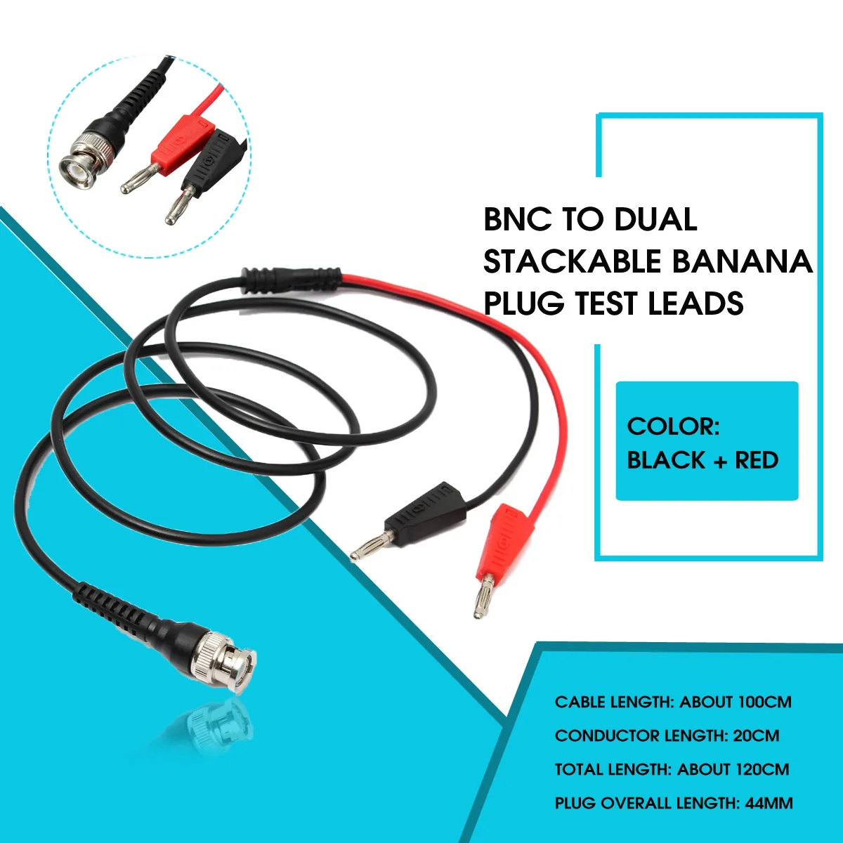BNC Q9 двойной 4 мм Штабелируемый штекер типа банан с гнездом Тестовые провода