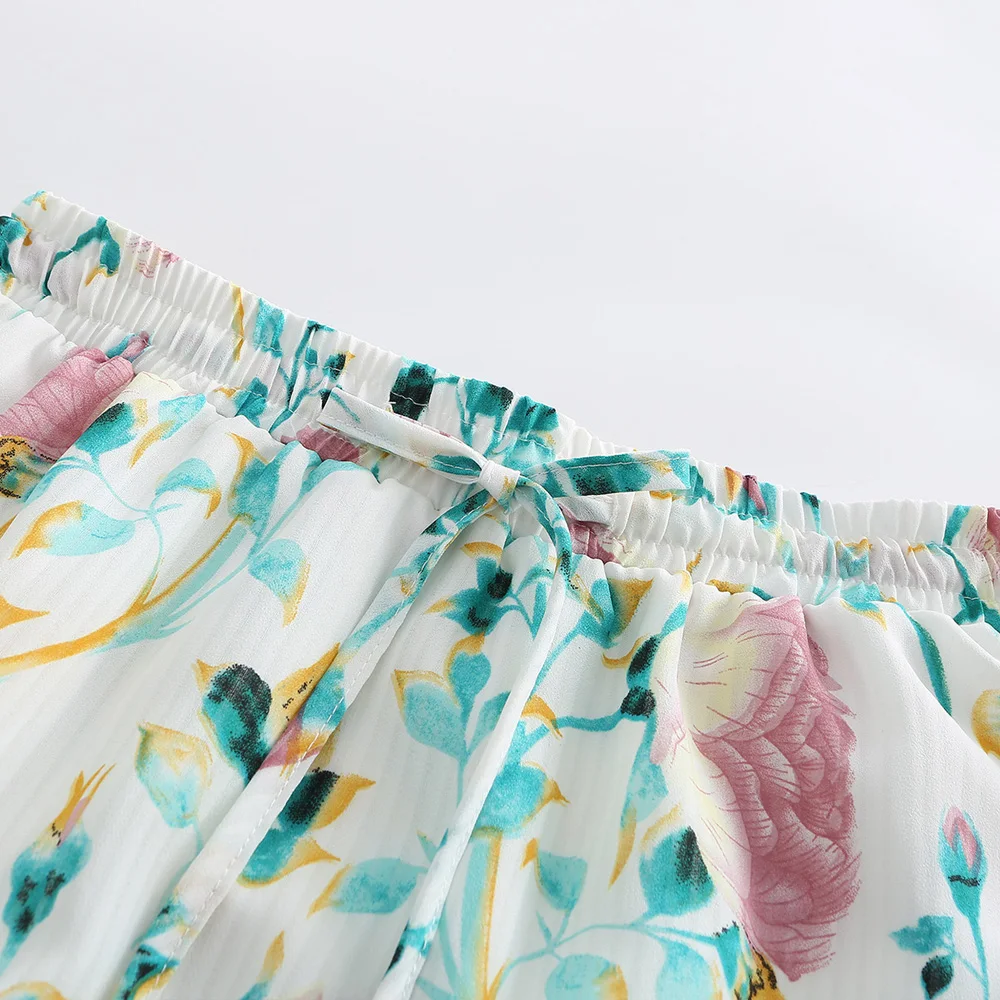 Женские шифоновые юбки с цветочным принтом в стиле бохо летние пачки ретро