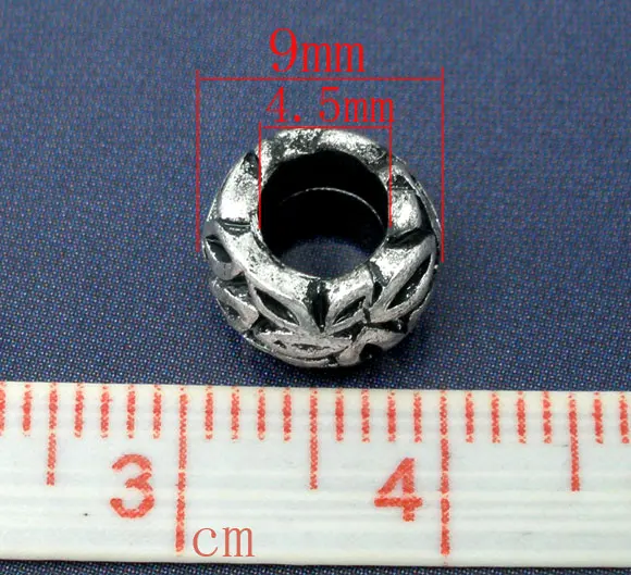 20 шт. серебристый лист бусины подходит для браслета 9x7 мм (B07272)|bracelet turtle|bracelet
