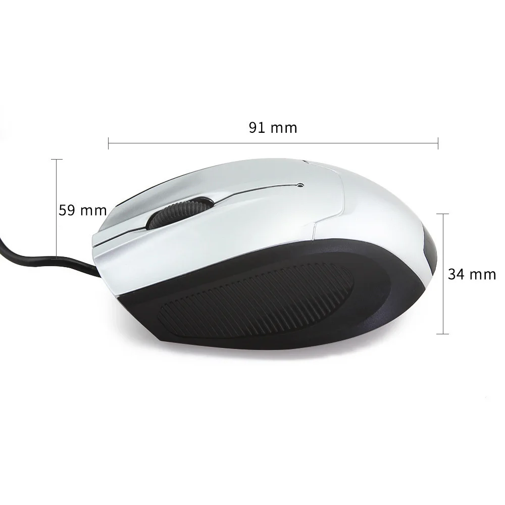 Проводная оптическая 3D компьютерная мышь CHYI 1600DPI USB игровая для ПК геймера