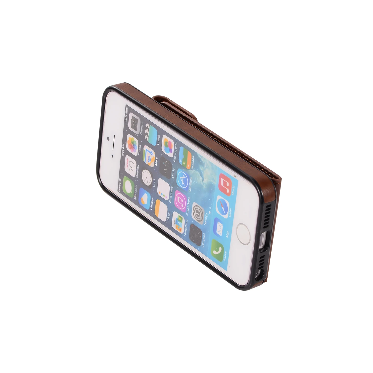 For iPhone SE 5SE 5 5S Phone Case Leather Anti-scratch Protective with Kickstand &amp Card Pocket for |