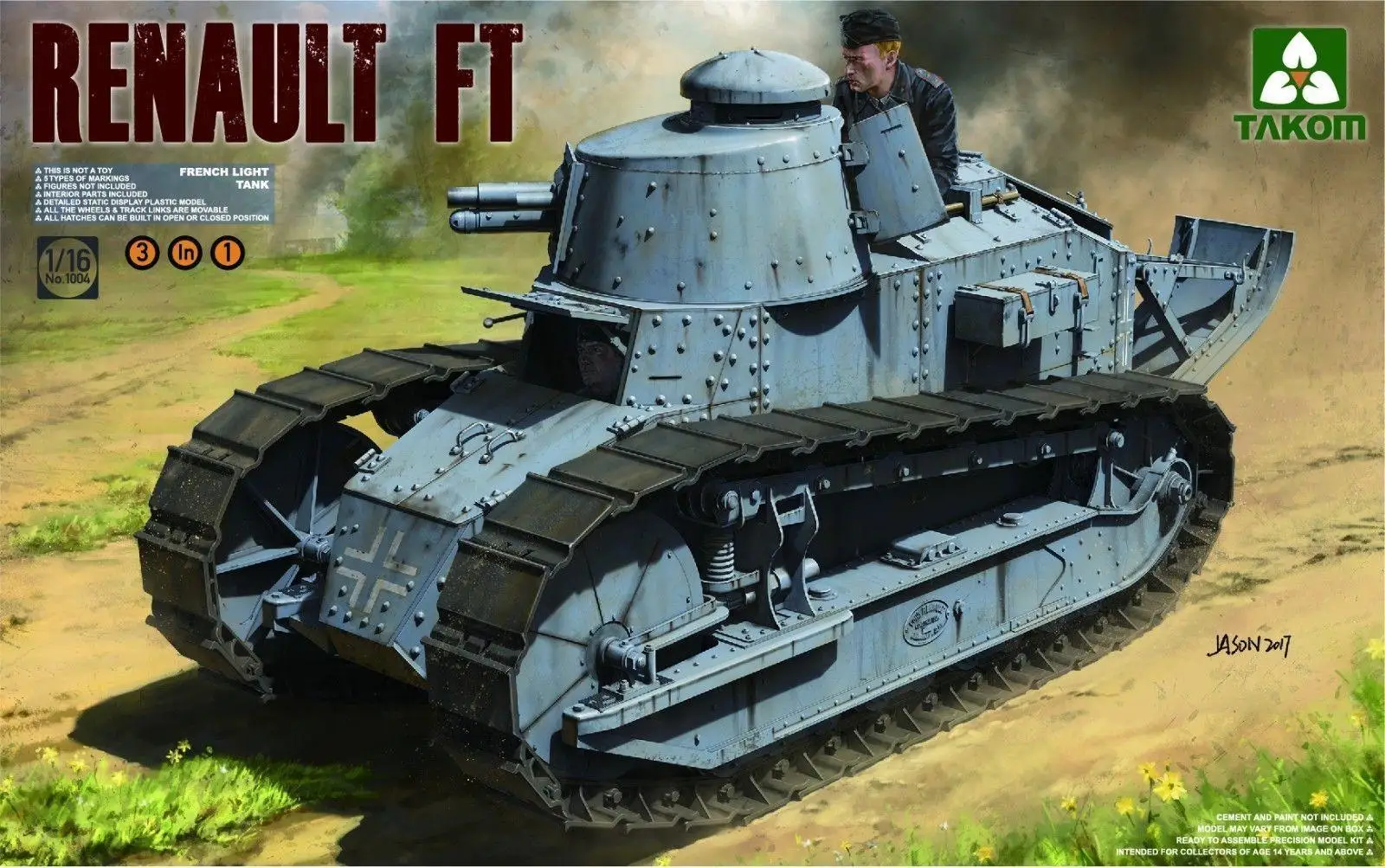 Takom 1/16 1004 French Light Tank Renault FT | Игрушки и хобби