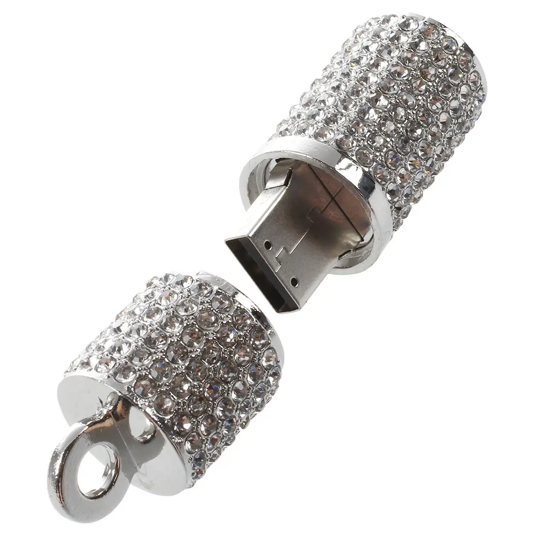 Memory card with rhinestone and chain 8GB silver | Компьютеры и офис