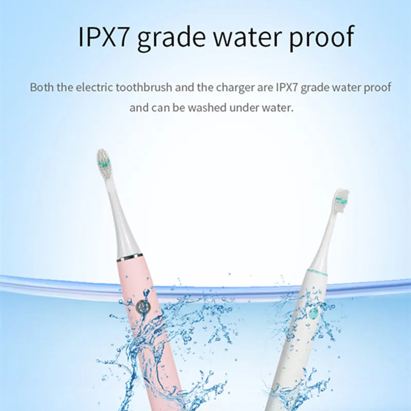 Tsaiumi ET530 электрическая звуковая зубная щетка USB заряжаемая IPX7 Водонепроницаемая с