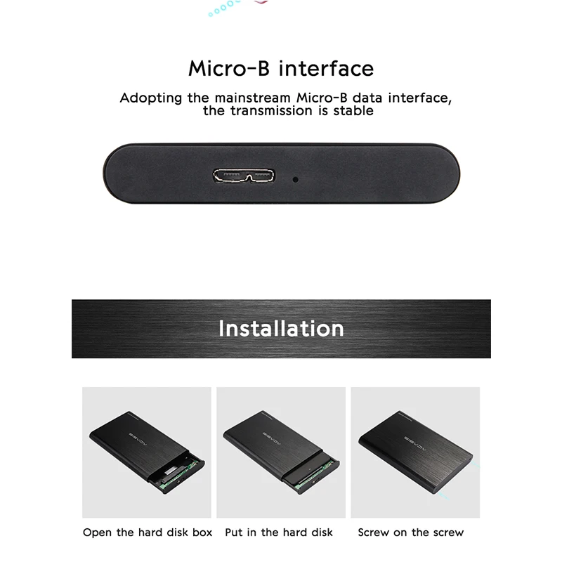 Acasis корпус для жесткого диска 2 5 дюймов Sata Usb 3 0 Ssd жесткий диск подключения 1 ТБ
