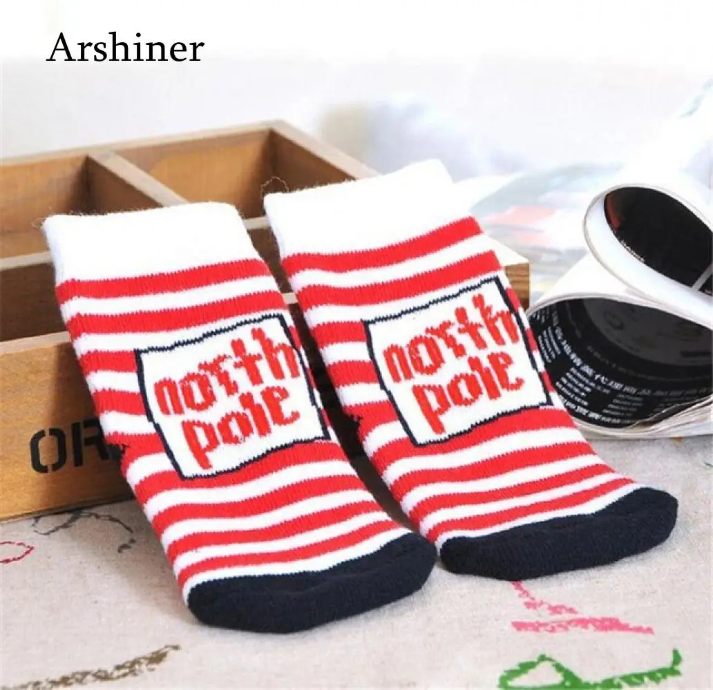 Elk Boys Christmas 1 Baby Striped Cotton Pair Winter Kids Girls Terry Bear Spring Autumn Children Snowflake Claus Santa Socks |
