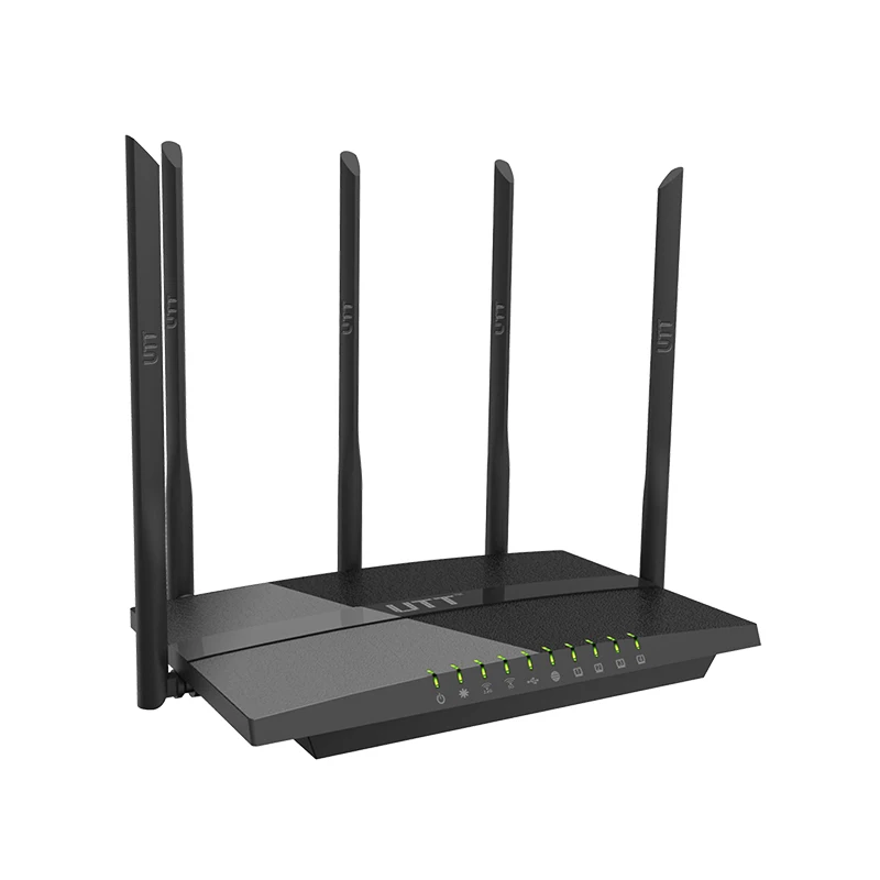 

UTT AC60 Dual Band Wireless AC 1200Mbps SOHO VPN Router Enterprise-Class WiFi Repeater 5 x 7dBi Antenna USB Sharing/Firewall/QoS