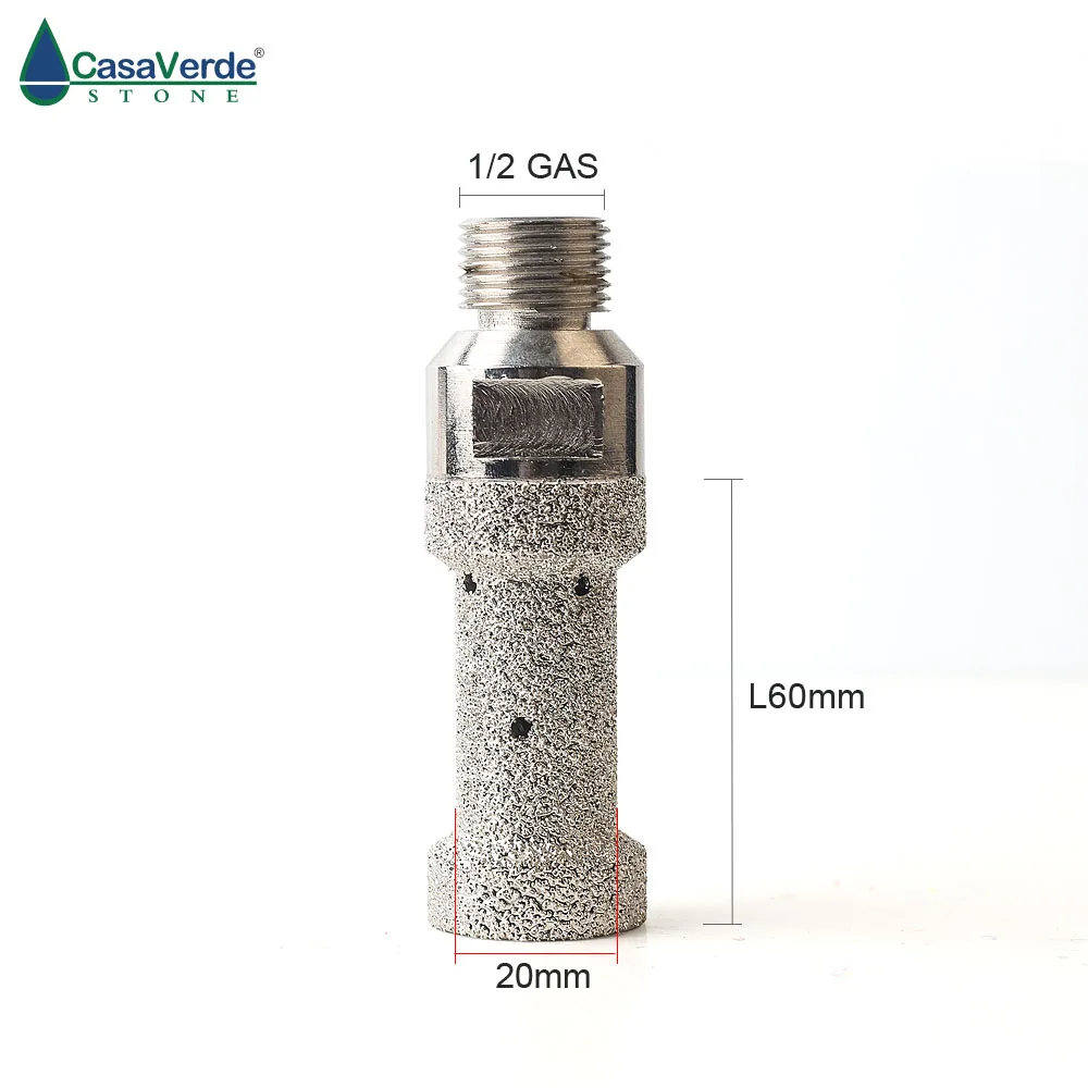 Алмазные 20 мм 7/8 дюйма CNC пальцевые биты с 1/2 газовой резьбой для сверления и