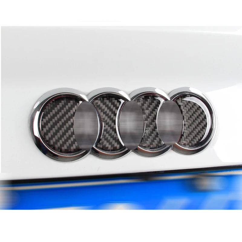 

Real Carbon Fiber Rear Car Logo Sticker Decal Fit For Audi A3 2014-2019