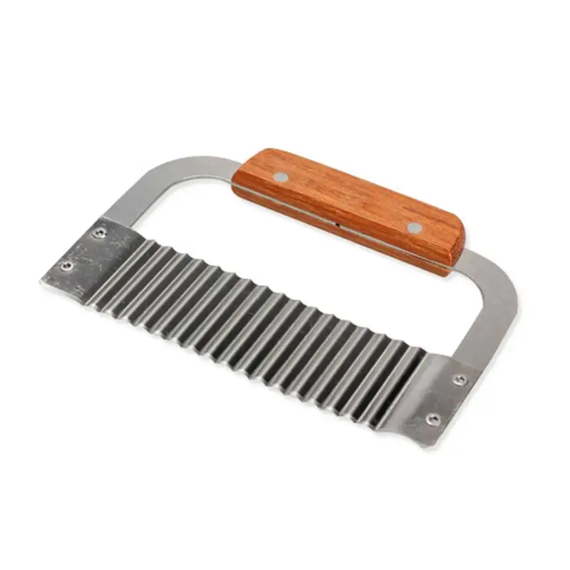 Hardwood Vegetable Fruit Potato Cutter Wavy Soap Slicer Durable Chip Cutting Peeler Cooking Tools Kitchen Knives | Дом и сад