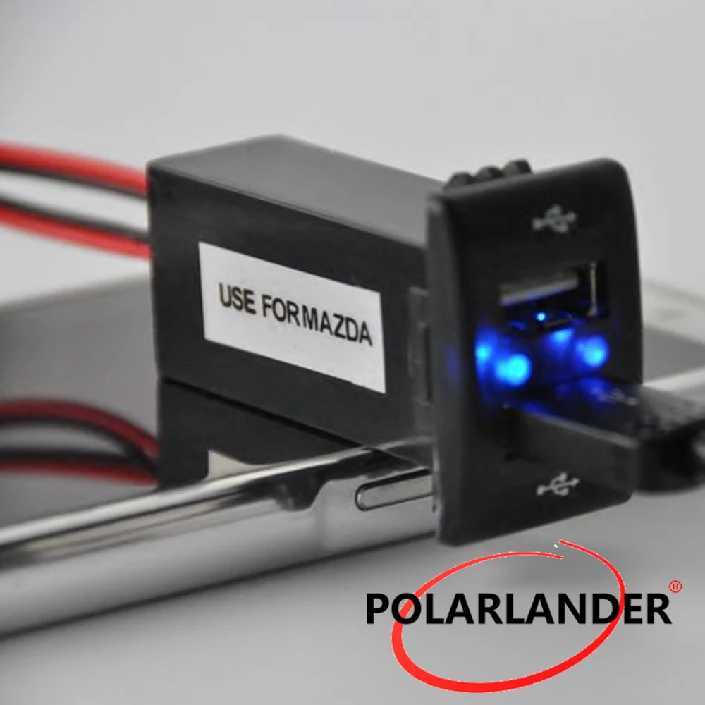 Горячее двойное зарядное устройство USB 12V 2.1A для Mazda Автомобильное гнездо