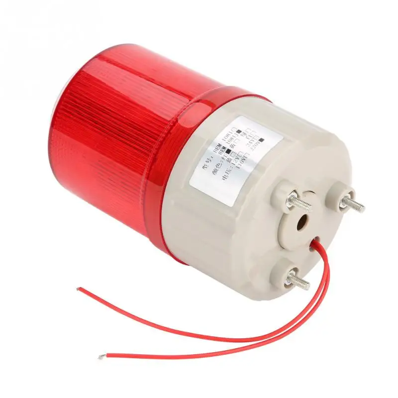 Горячая распродажа 220 в красные светодиодные сигнальные огни акустическая