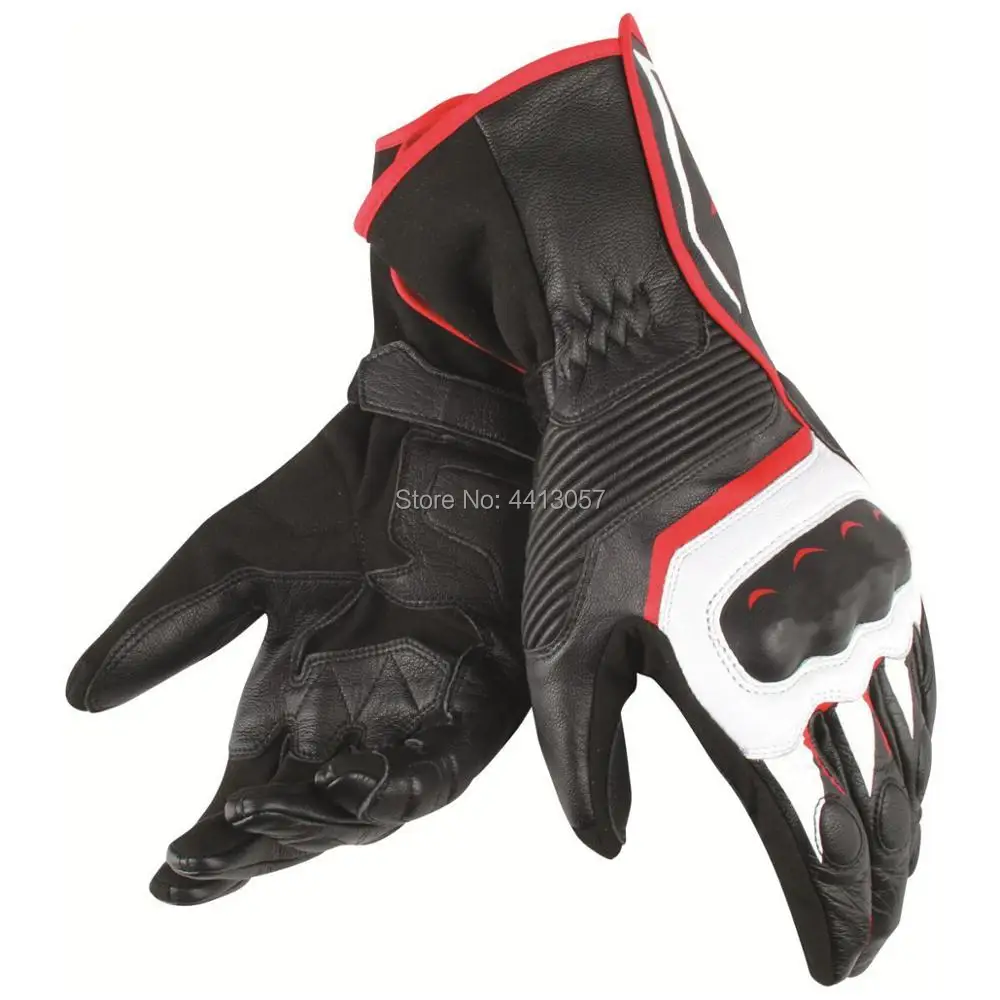 

Free shipping 2019 Dain Assen Gloves Long Motorcycle Gloves Long Black White Racing gloves