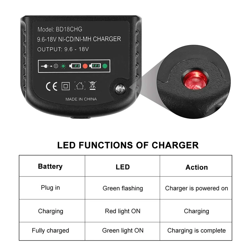 -Многовольтовое зарядное устройство для Black &amp ampDecker Ni-Cd Ni- Battery Hpb18-Ope Hpb12 Hpb14 Fsb14 Fsb18
