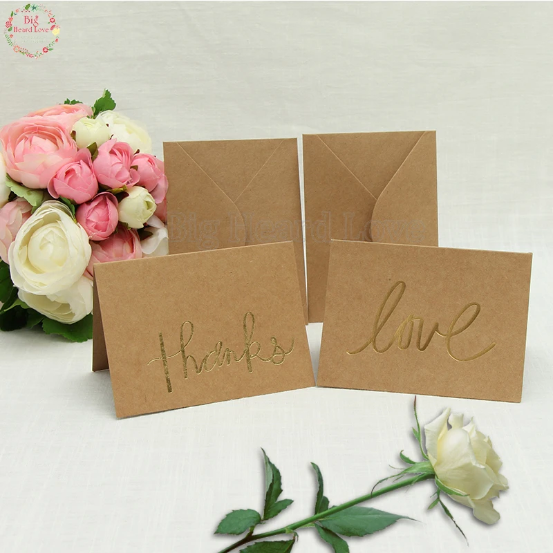 100 шт. пригласительные открытки с надписью Love Thank|Открытки и приглашения| |