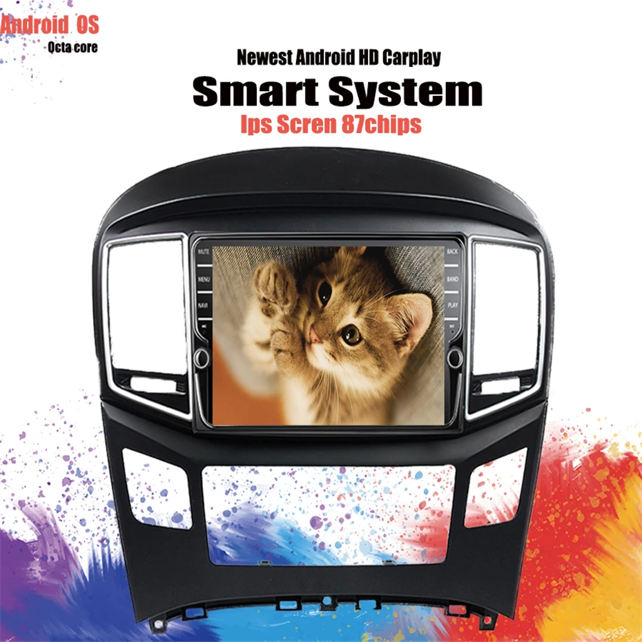 Android 8 1 Fit HYUNDAI H1 grand starex H путешествия брюки карго iLOAD 2016 2017 2018 автомобильный DVD плеер